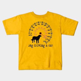 Dog Driving a Car Kids T-Shirt